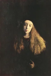 Noemi mit herabgelassenem Haar